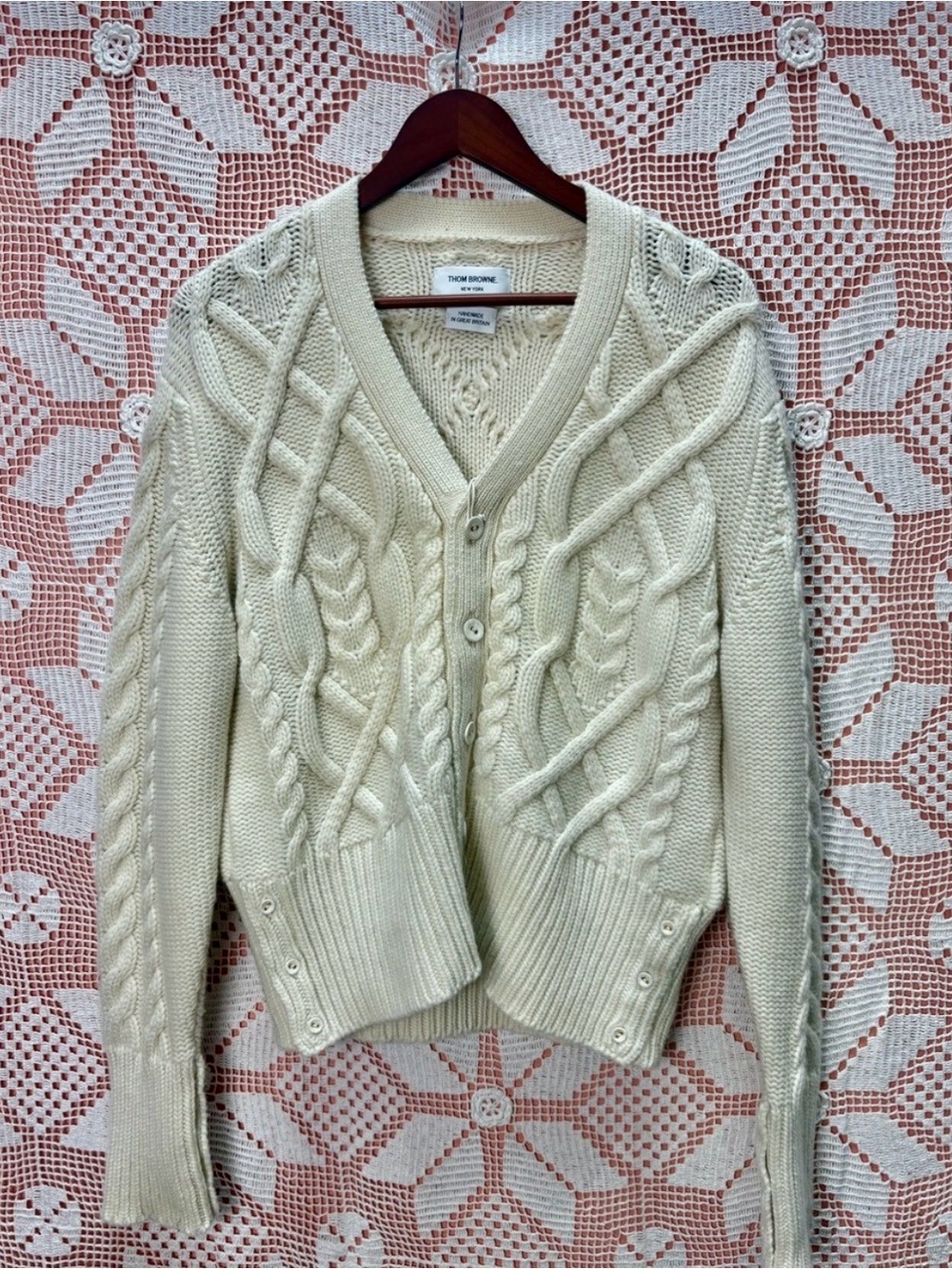 Thom Browne 100% Cashmere Cable Knit Sweater - new with tags